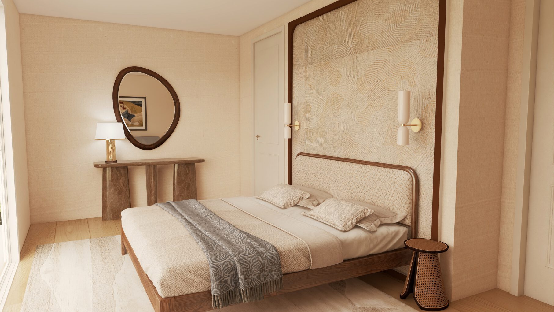 Schlafzimmer im Penthouse-Projekt