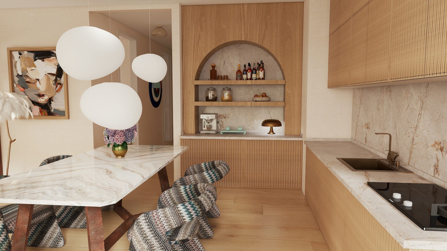 Küche im Penthouse-Projekt
